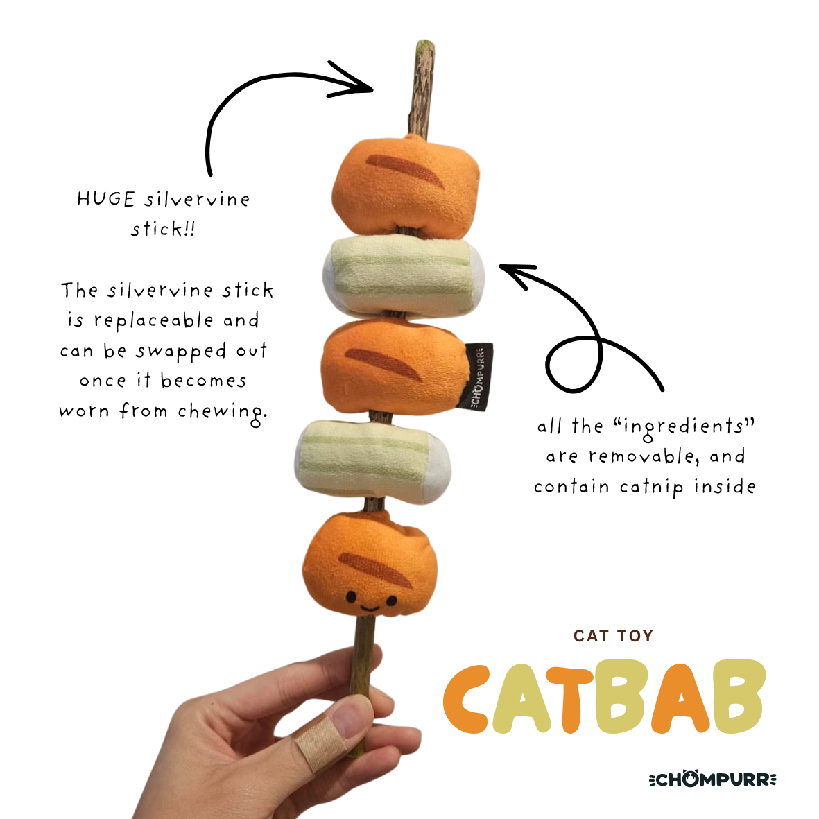 Chompurr Catbab Catnip Plush Cat Toy