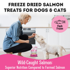 Wild Salmon Freeze-Dried Pet Treats: High-Protein & Natural