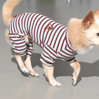 JamJam Stripe All-In-One Dog Jumpsuit – Black
