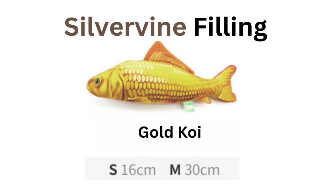 100% Silvervine/Catnip Filled Fish Cuddle Toy