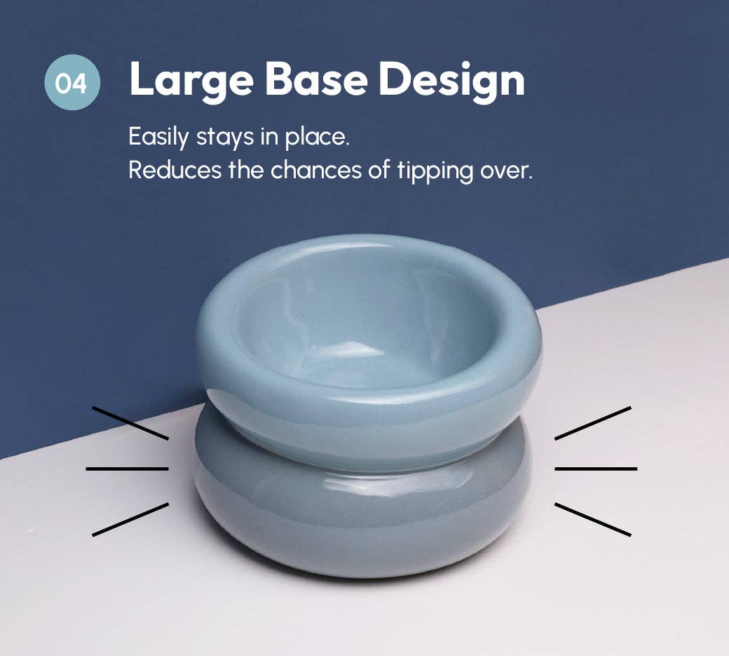 PEHOM Soufflé Pet Bowl - Frozen Blue
