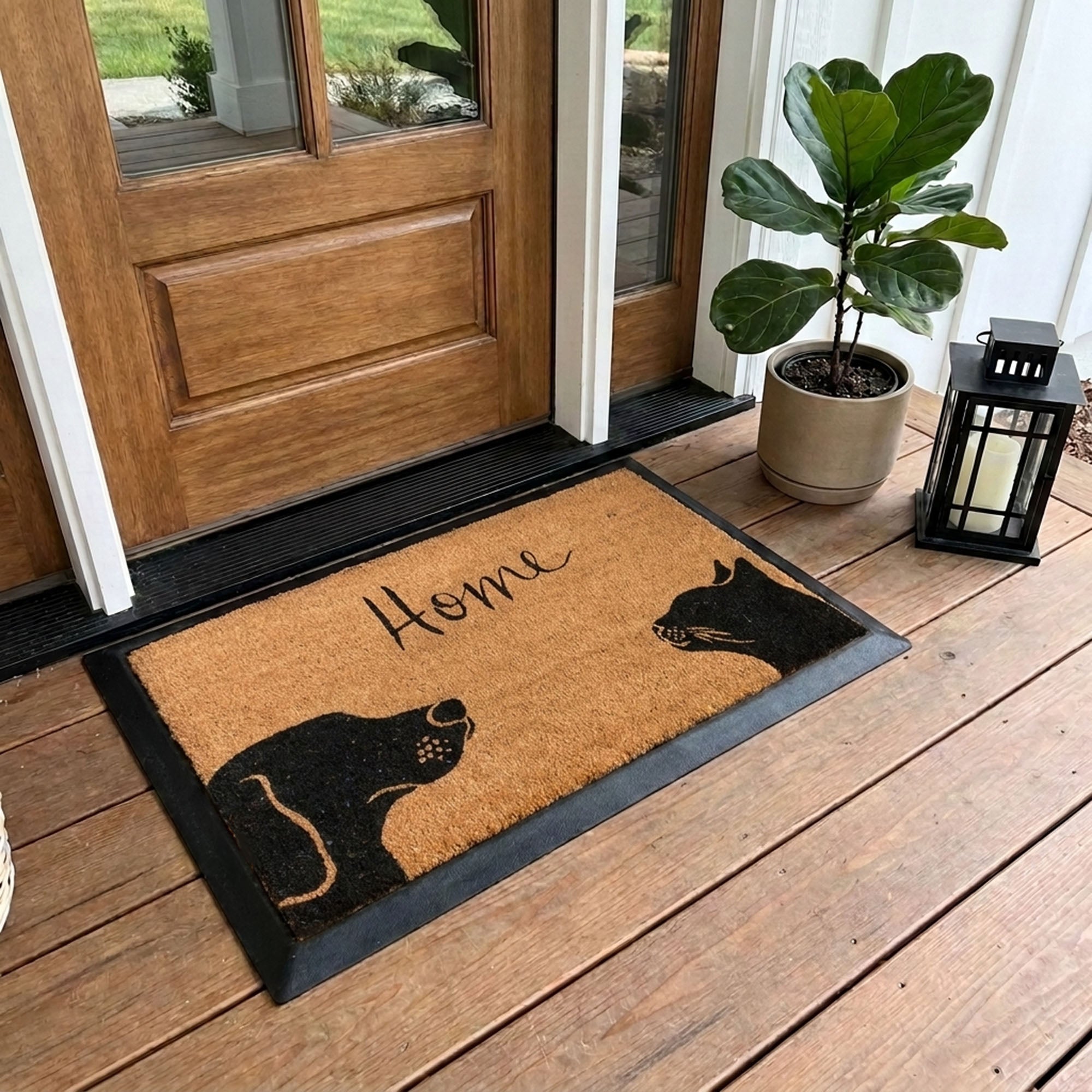 Two Pets + Home Rectangular Doormat Set – Convertible Two-Piece System