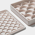 3-in-1 fish scale slow feeder bowl - sand