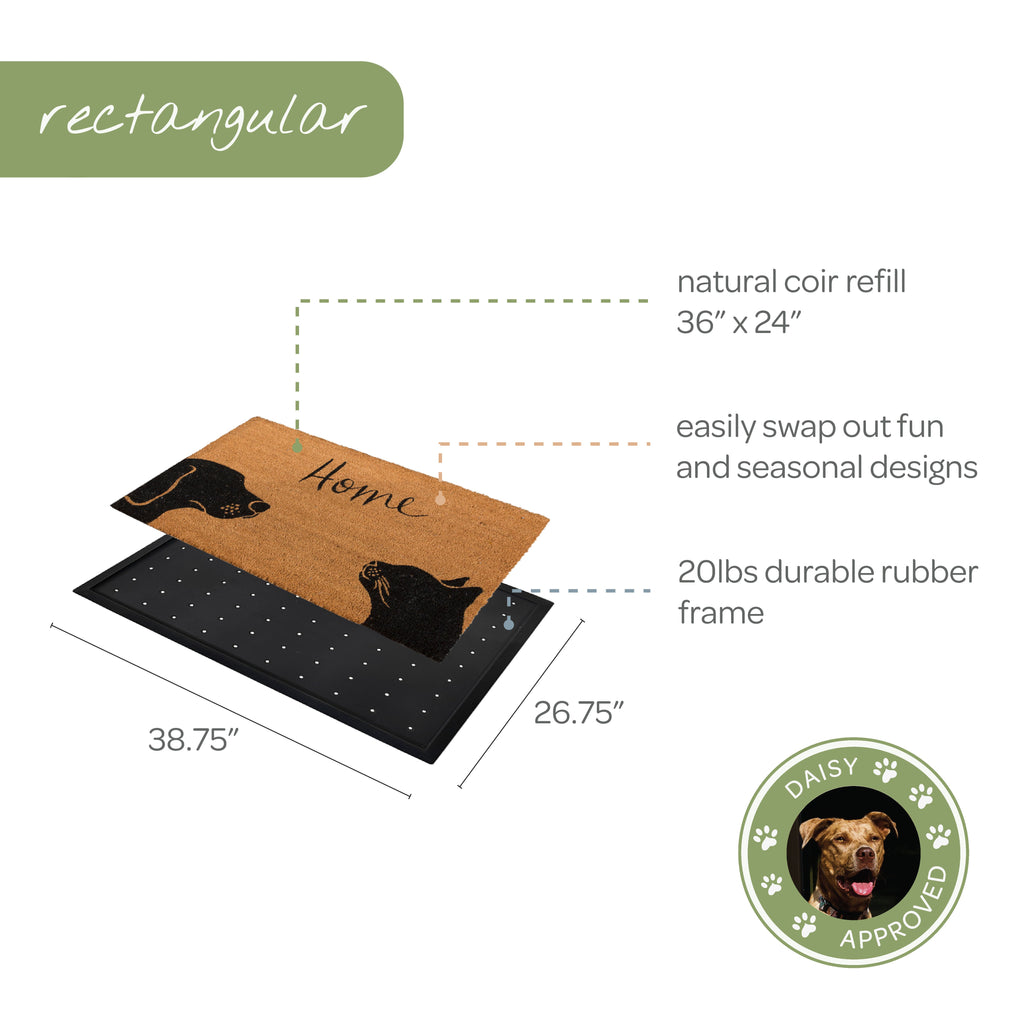 two pets + home convertible entrance doormat