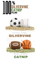 100% Silvervine/Catnip Filled Sport Ball Set - 4-Pack