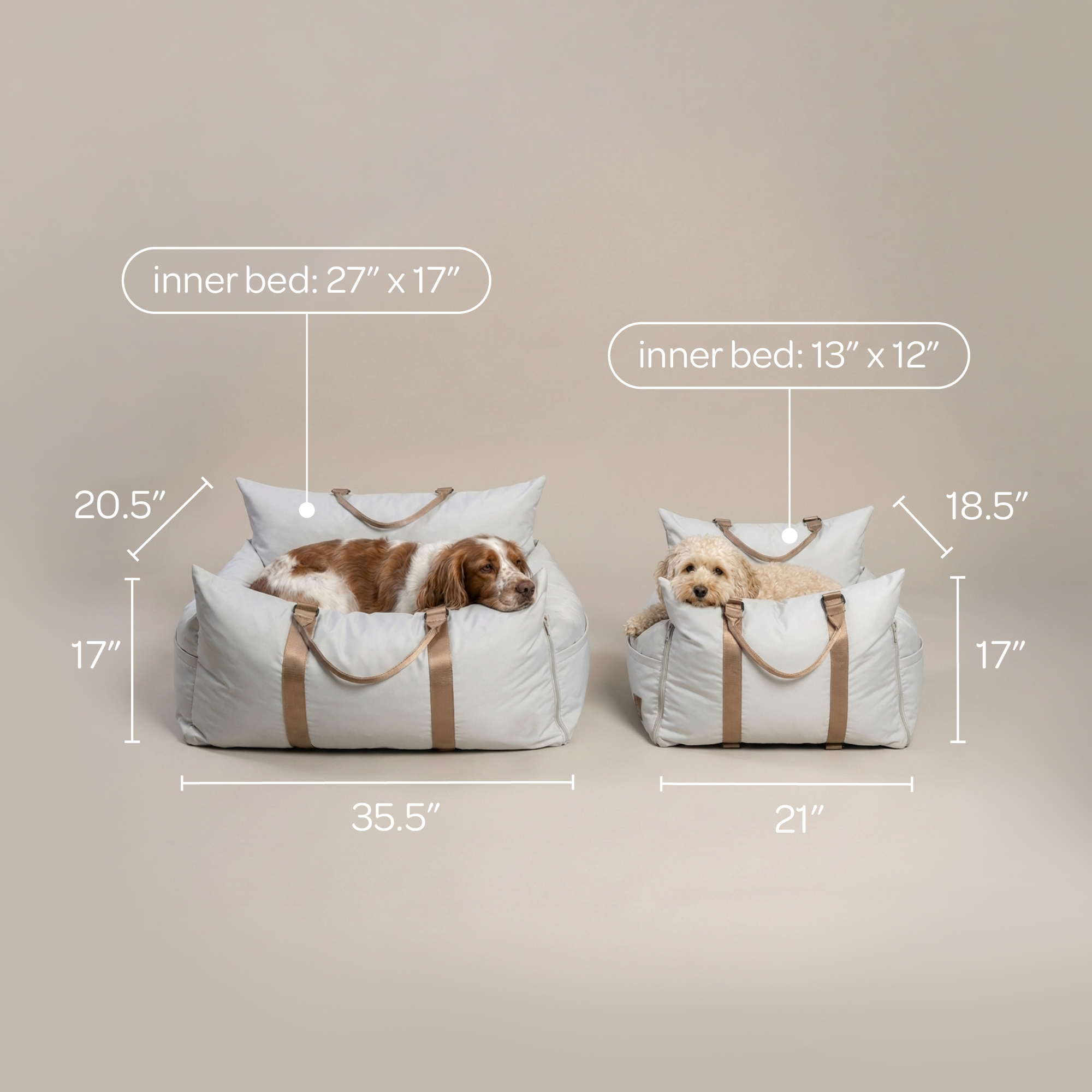Marco Travel Pet Bed – Single & Double Seater, 4 Colours