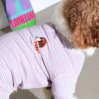JamJam Stripe All-In-One Dog Jumpsuit – Black