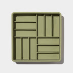 3-in-1 parquet slow feeder bowl - olive