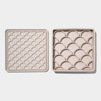 3-in-1 fish scale slow feeder bowl - sand