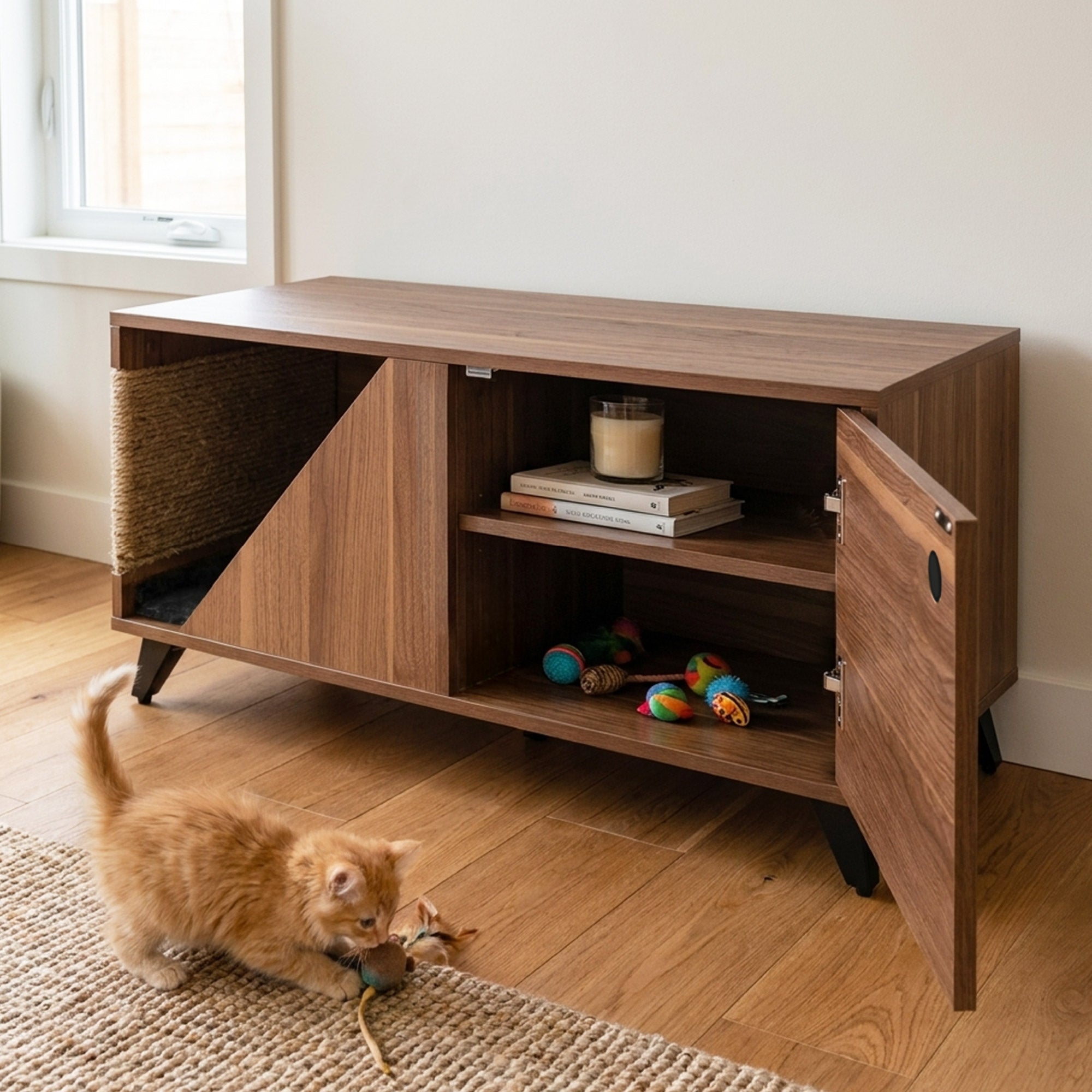 Jessie Jr. Pet Cabinet – Nook, Storage & Scratcher