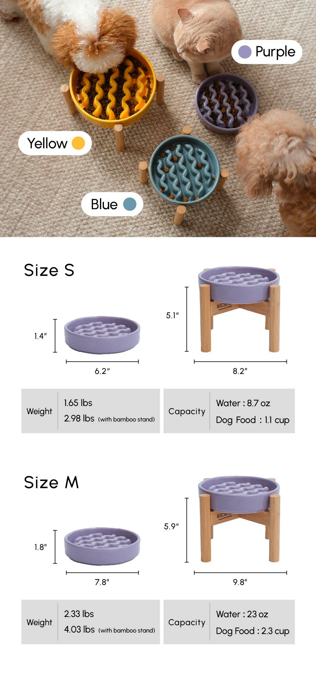 Slow Feeder Dog Bowl (Macaroni)