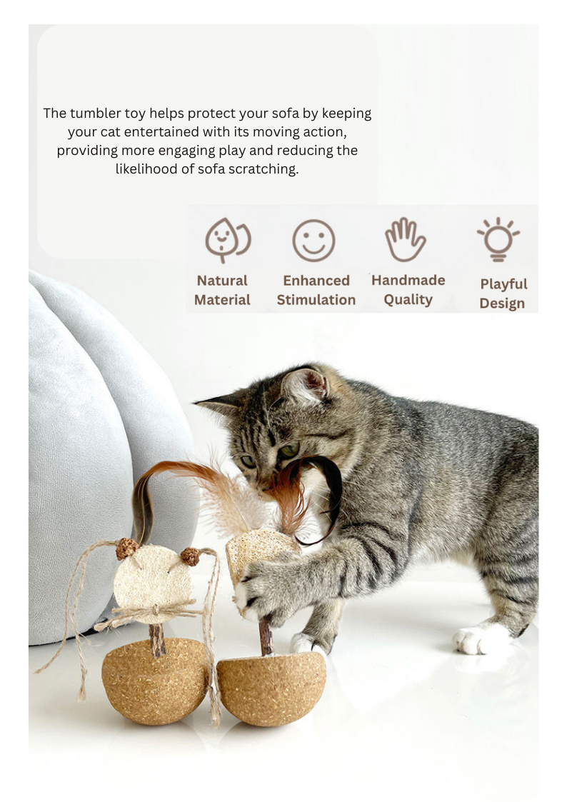 Silvervine Tumbler Cat Toy – Panda & Canary