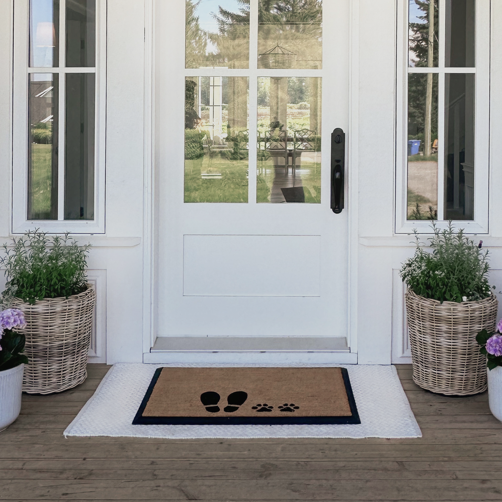 Foot + Paw Rectangular Doormat Set – Convertible Two-Piece System