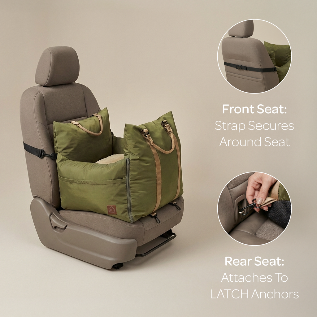 Marco Travel Pet Bed – Single & Double Seater, 4 Colours