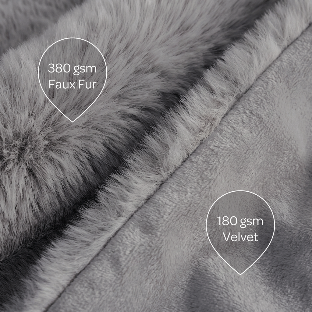 Pixie Pet Throw – Faux Fur, Leak-Resistant, 5 Colours