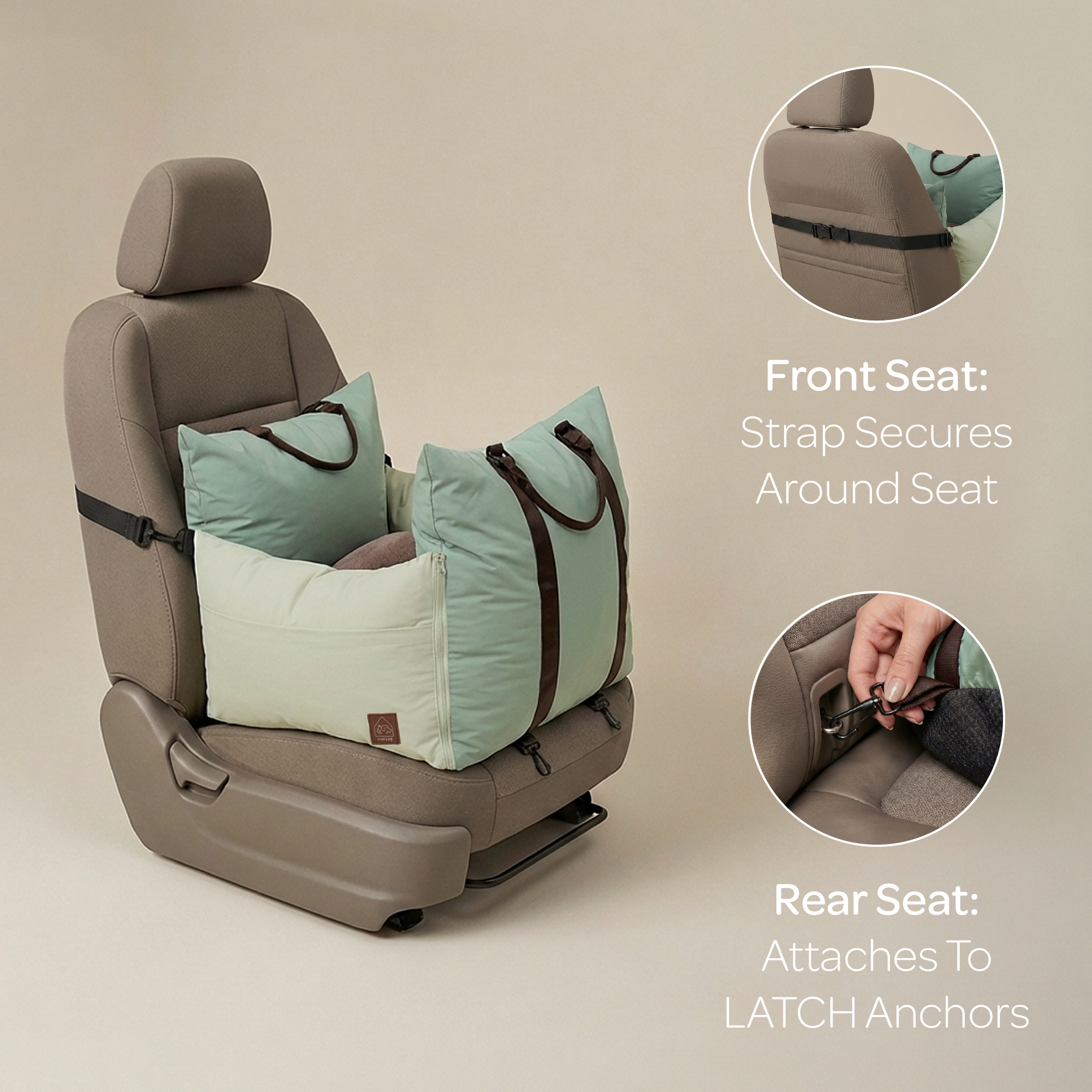 Marco Travel Pet Bed – Single & Double Seater, 4 Colours
