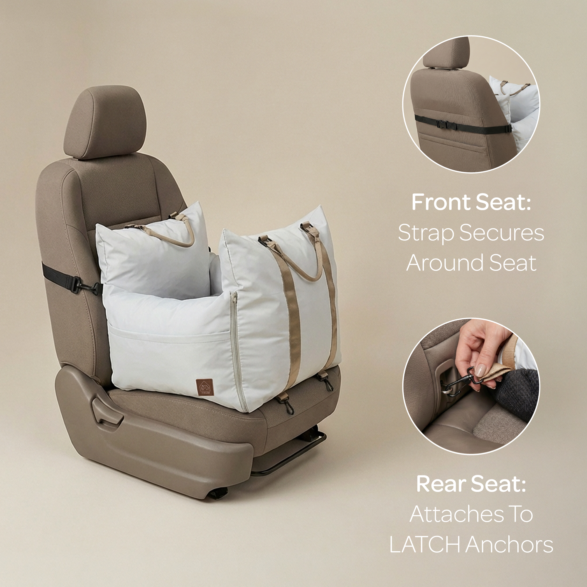 Marco Travel Pet Bed – Single & Double Seater, 4 Colours