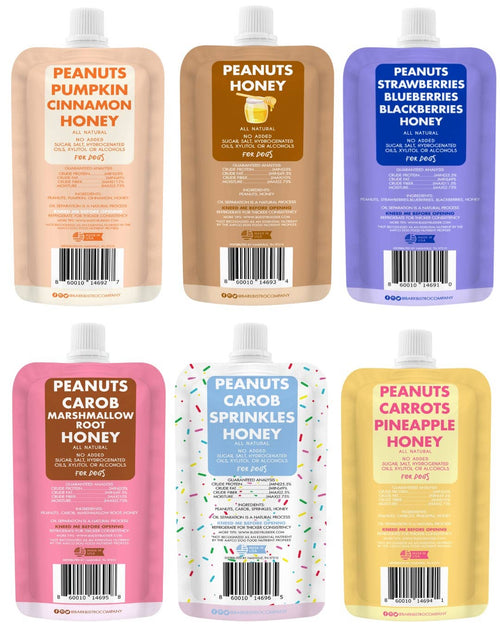 Bark Bistro Dog Peanut Butter Squeeze Pack – 113g (4oz) – 6 Flavours