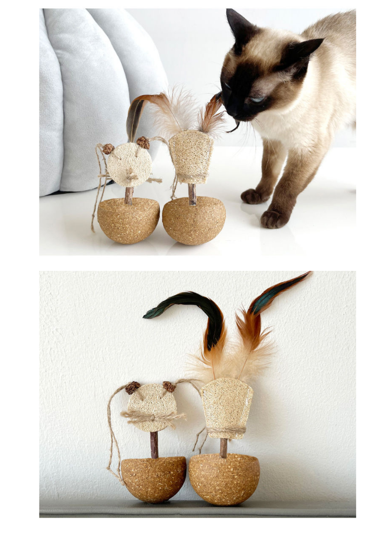 Silvervine Tumbler Cat Toy – Panda & Canary
