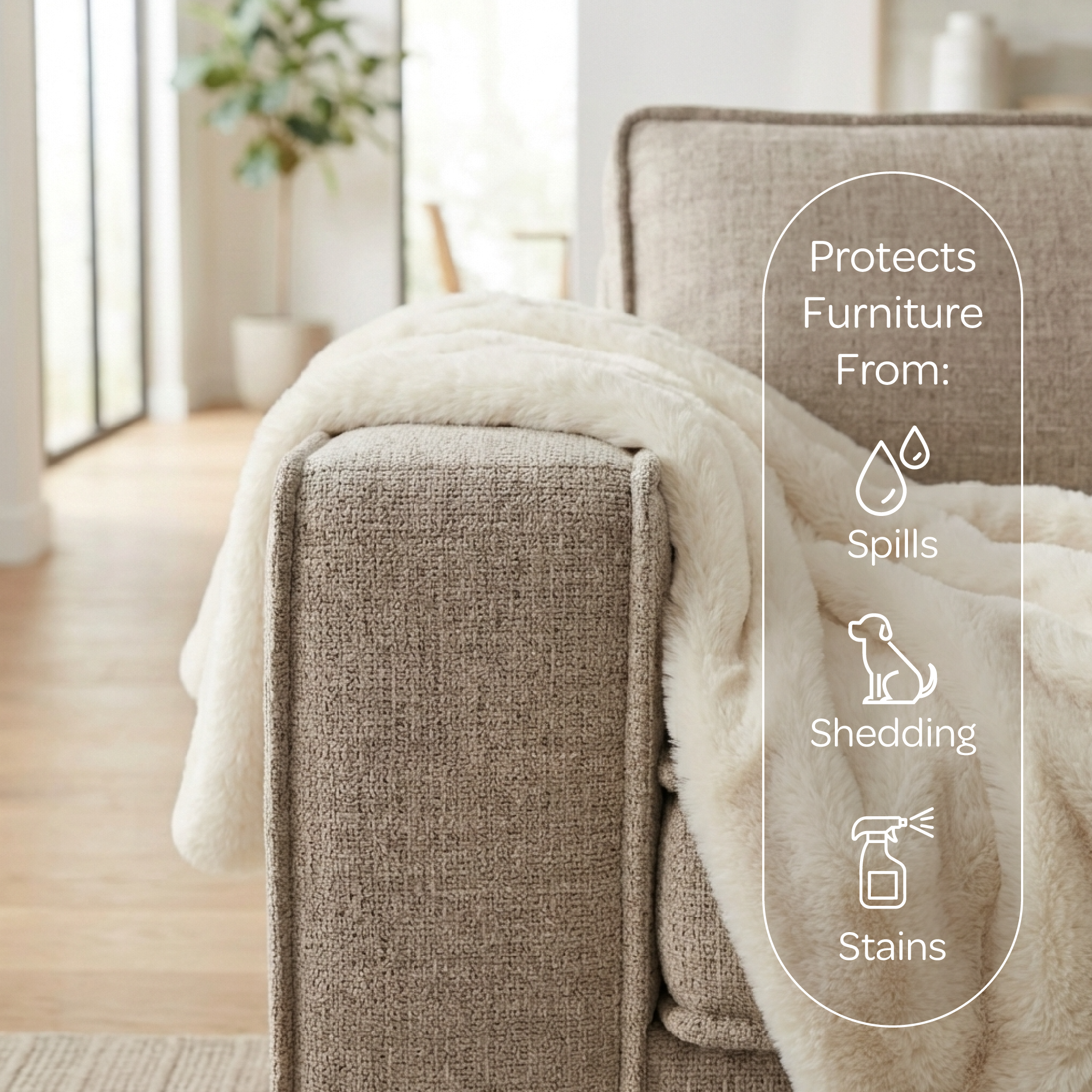 Pixie Pet Throw – Faux Fur, Leak-Resistant, 5 Colours