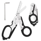 6-in-1 Foldable Trauma Shears Multi-Tool with Sheath & Belt Clip