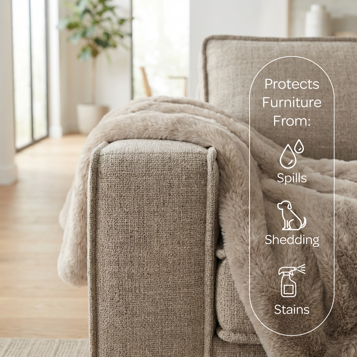 Mini Pixie Faux Fur Pet Throw – Leak-Resistant