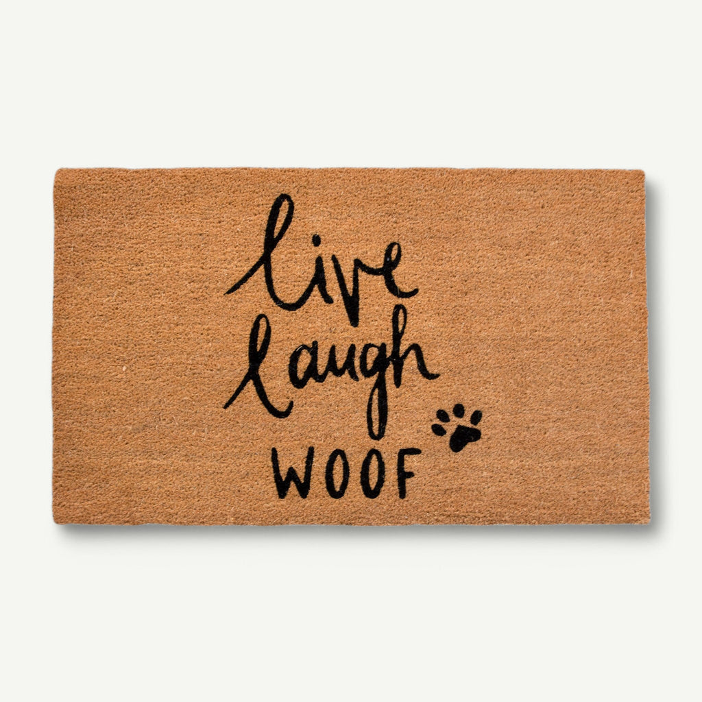 live laugh woof convertible entrance doormat