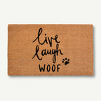 live laugh woof convertible entrance doormat