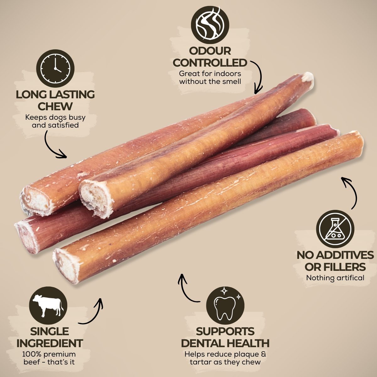 Bully Bunches 6 Inch Standard Bully Stick