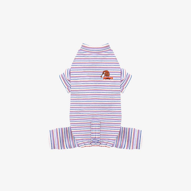 JamJam Stripe All-In-One Dog Jumpsuit – Black