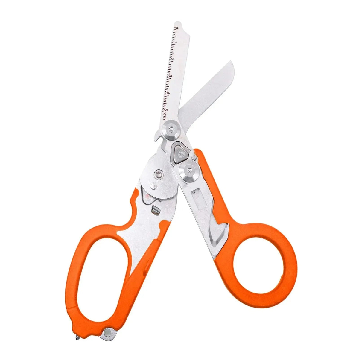 6-in-1 Foldable Trauma Shears Multi-Tool with Sheath & Belt Clip