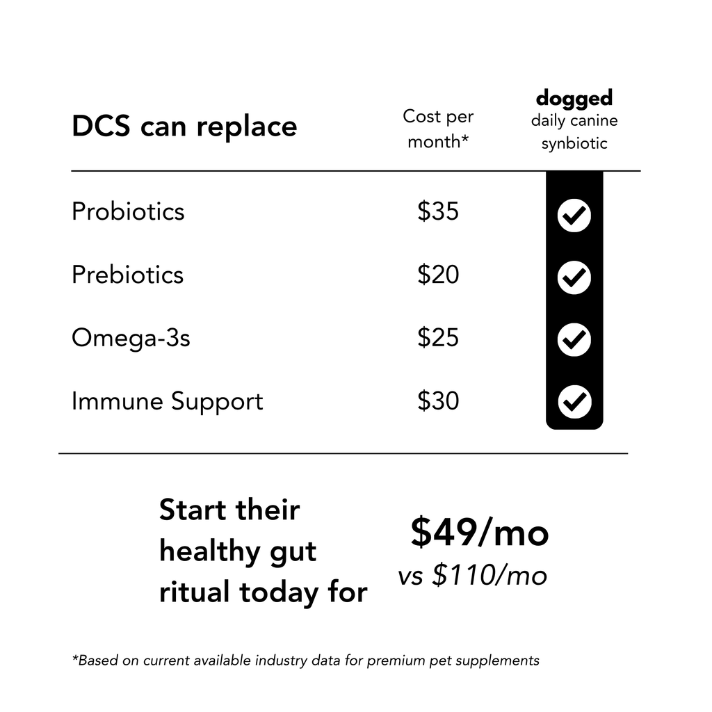 Daily Canine Synbiotic – Probiotic & Omega-3 Supplement for Dogs