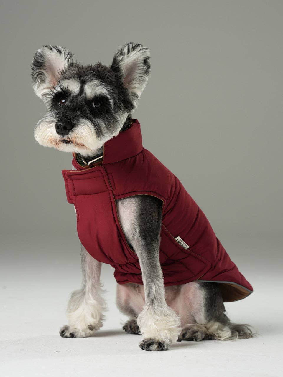 Reversible Dog Vest Jacket -  Red Brown