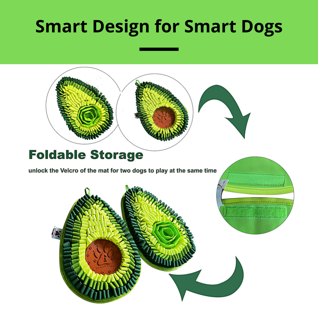 PawzNDogz Delicious Avocado™ AntiBite Snuffle Mat