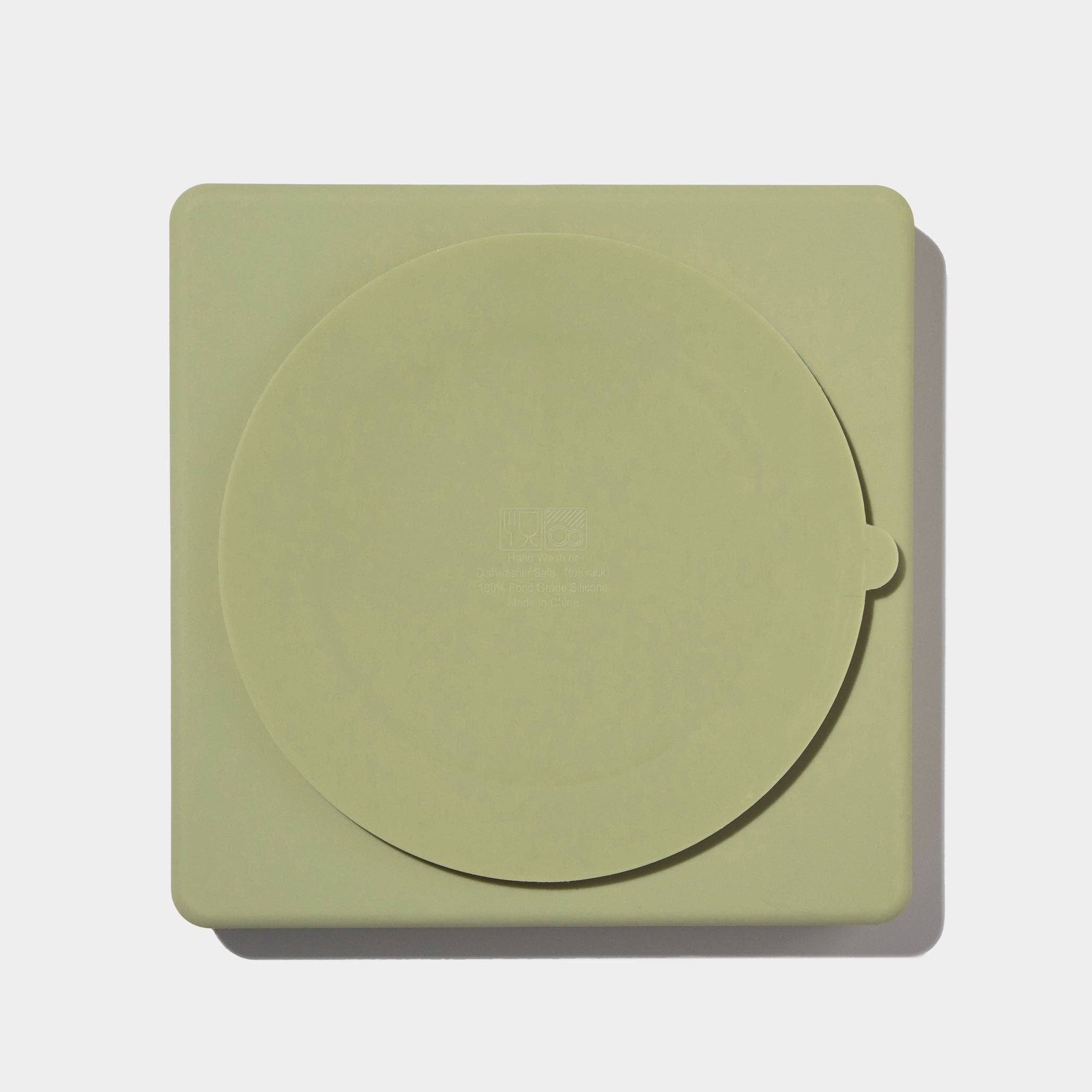 3-in-1 parquet slow feeder bowl - olive