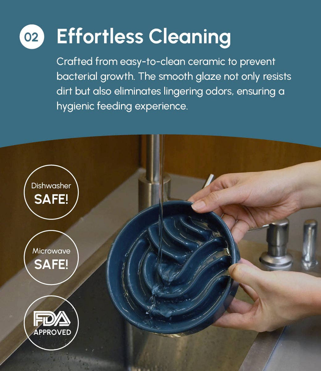 Slow Feeder Dog Bowl (Wave)