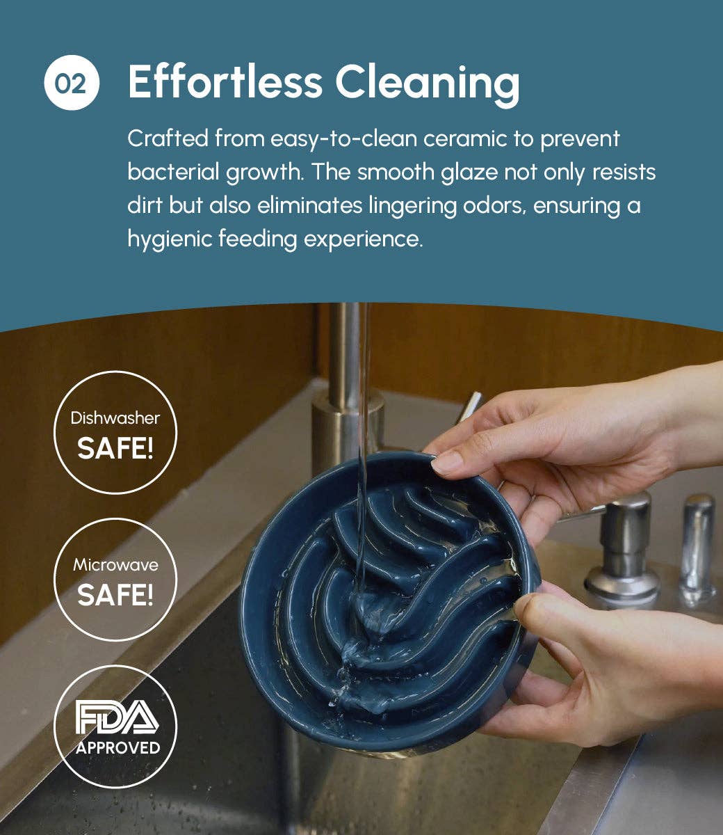 Slow Feeder Dog Bowl (Wave)