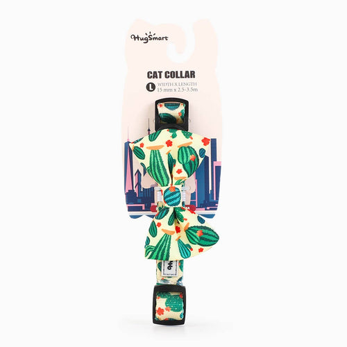 Cactus Bowknot Breakaway Cat Collar