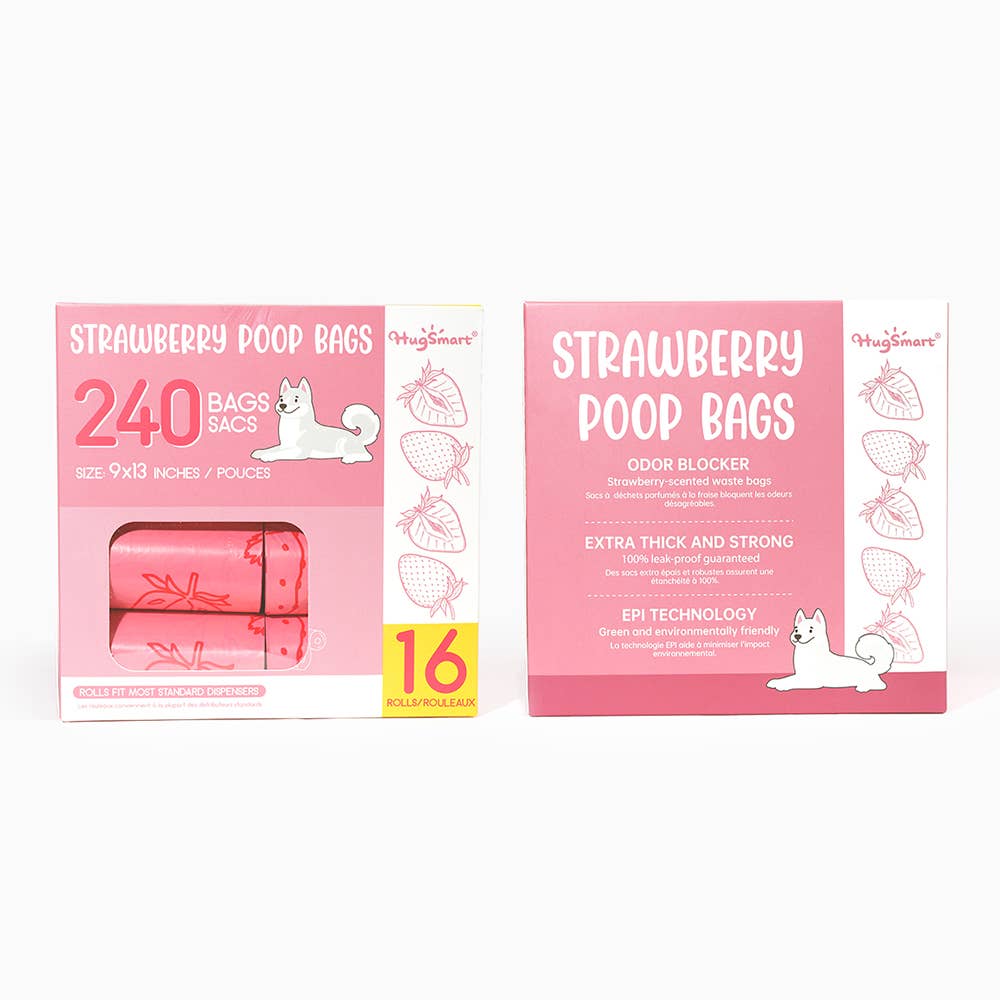 Poop  Bag | Strawberry  Poop Bags 16pack