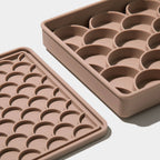 3-in-1 fish scale slow feeder bowl - fig