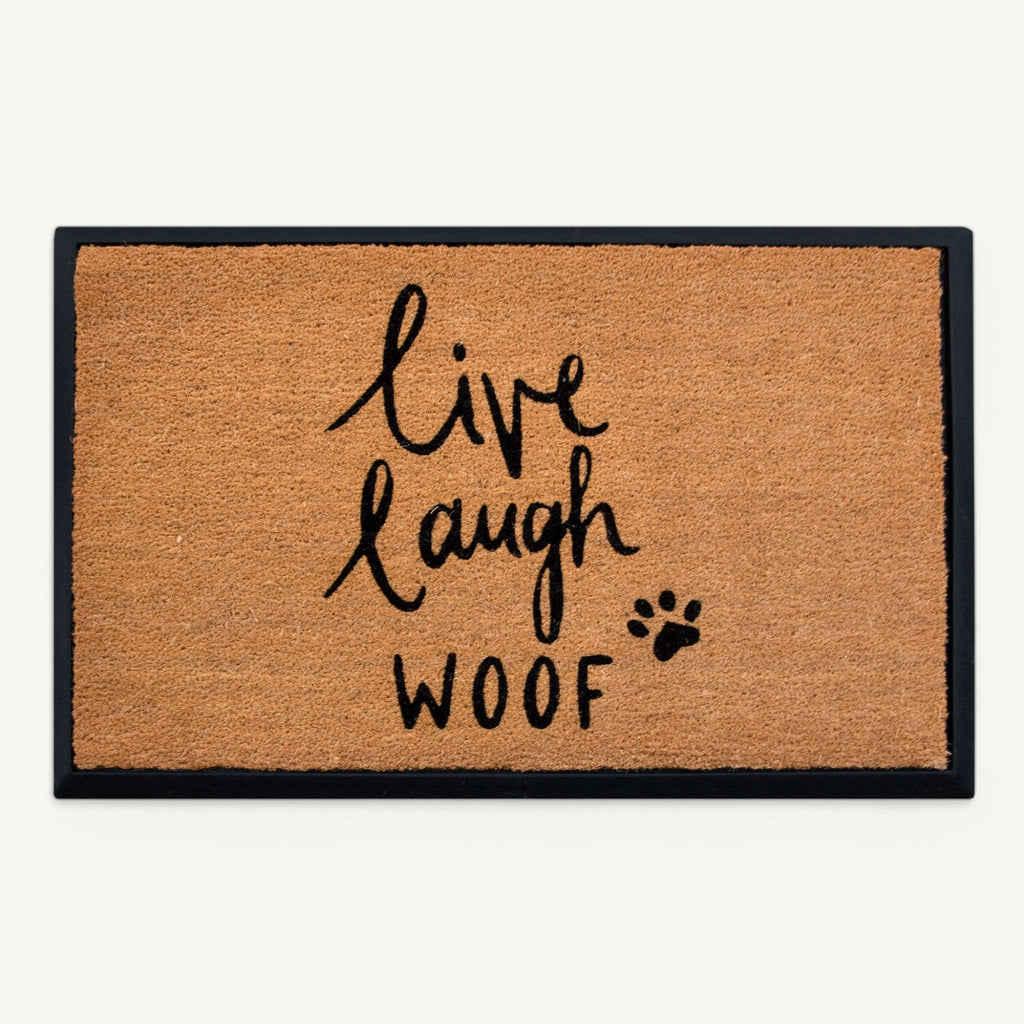 live laugh woof convertible entrance doormat