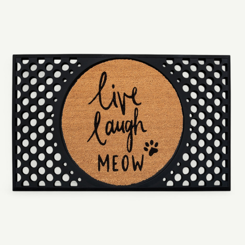 live laugh meow convertible entrance doormat
