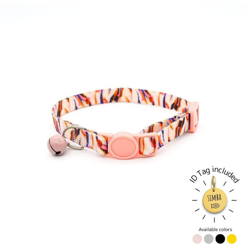 Abstract Art Breakaway Cat Collar with ID Tag