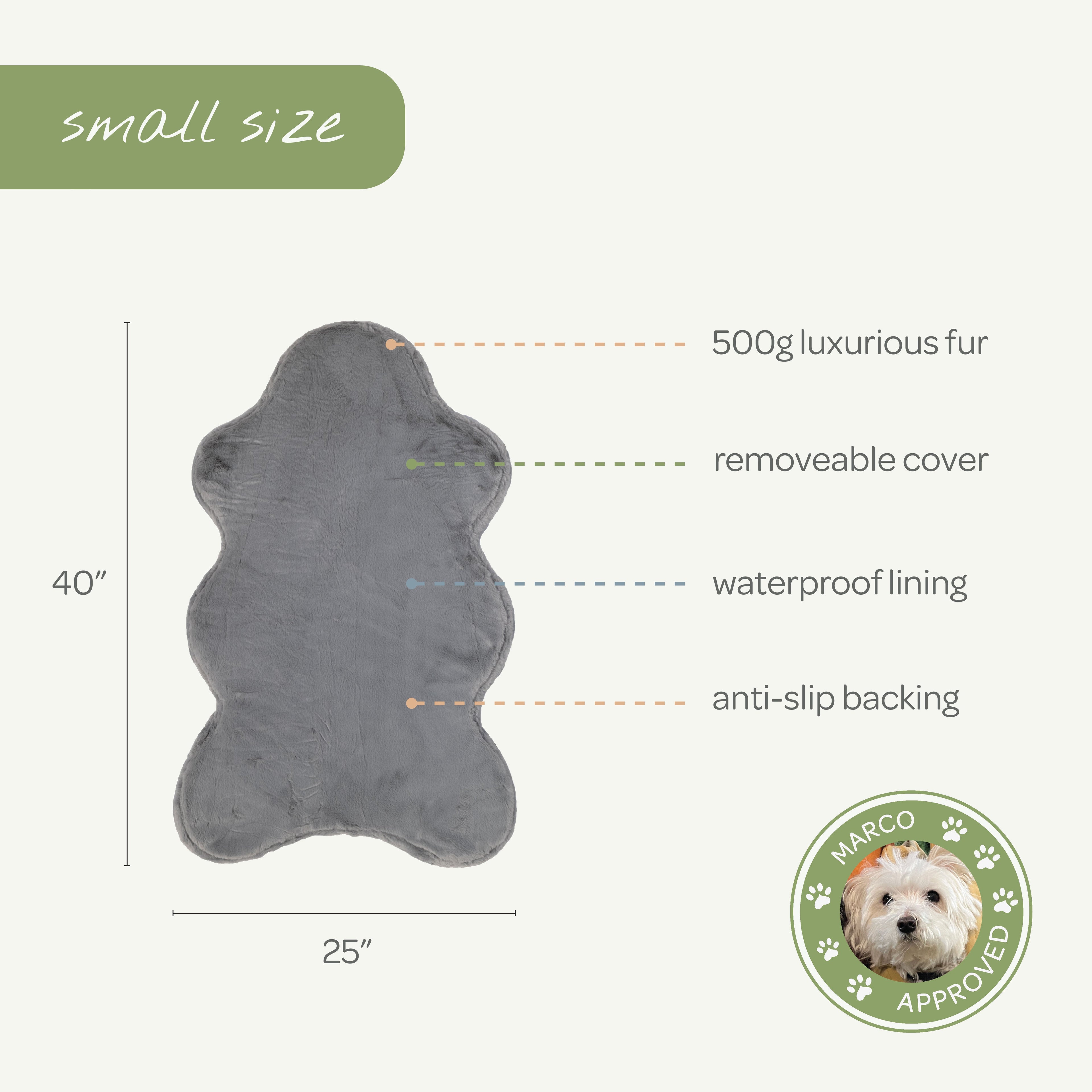 hide shape leakproof dog bed