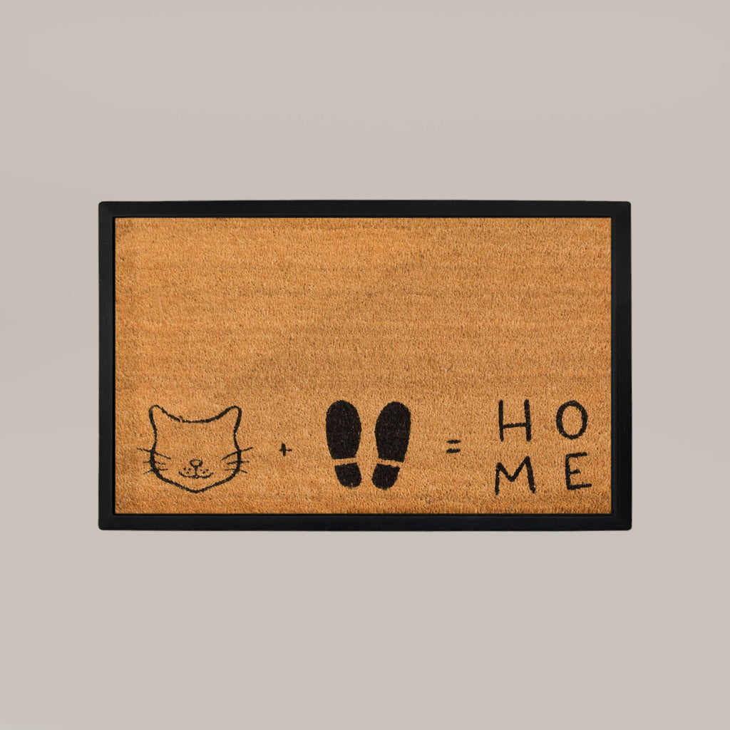 Cat + Feet = Home Rectangular Doormat Set – Convertible Two-Piece System