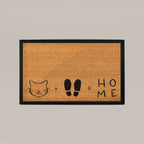 Cat + Feet = Home Rectangular Doormat Set – Convertible Two-Piece System