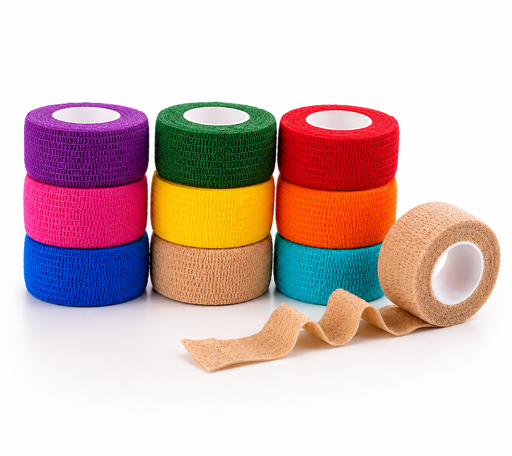 Cohesive Bandage – Latex Self-Adhering Wrap, 1" × 5 YD