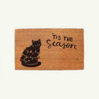 christmas + cat convertible entrance doormat
