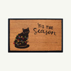 christmas + cat convertible entrance doormat