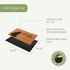 christmas + cat convertible entrance doormat